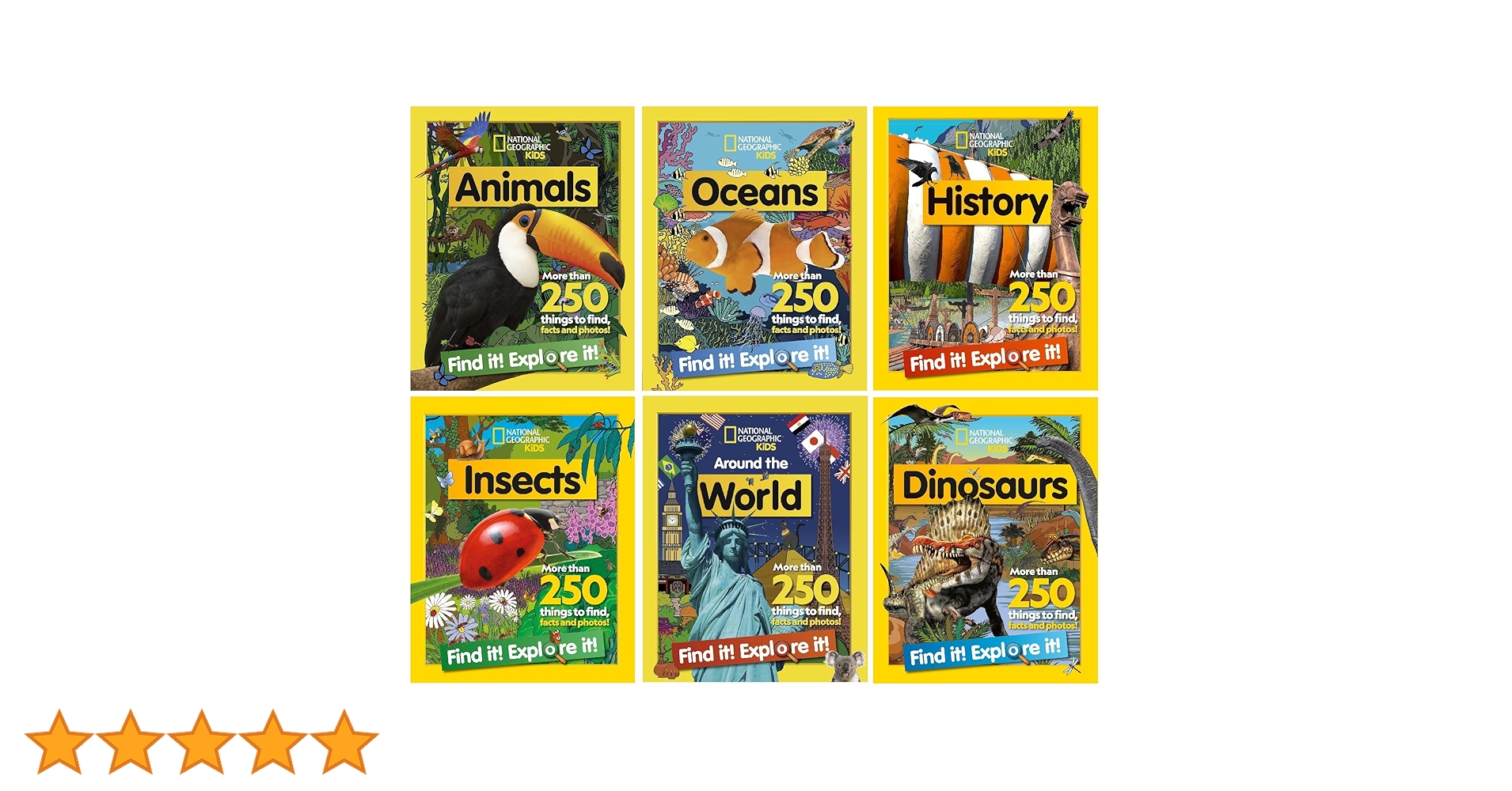 National Geographic Kids Find it! Explore it! 6 Books